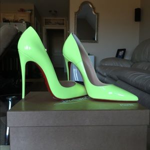 Louboutin Neon Yellow Pumps